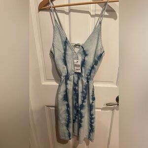 Mavi Blue and White (Denim Like) Tie-Dye 100% Cotton Dress S